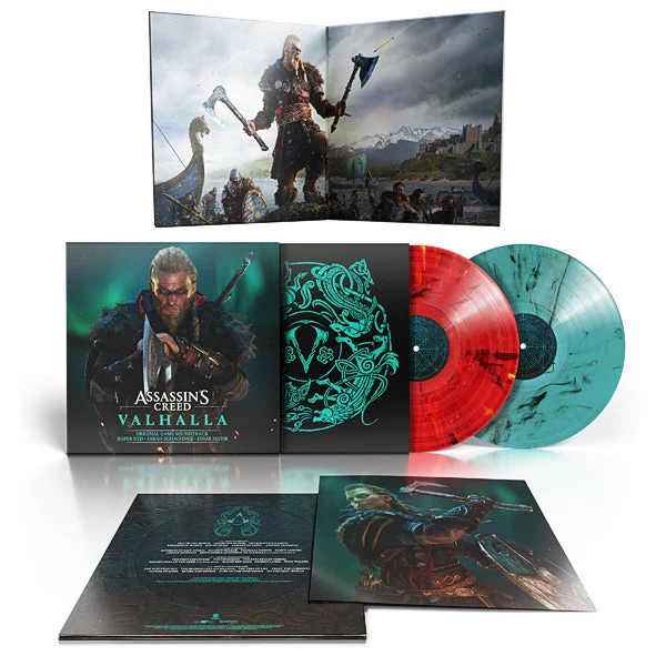 Assassin's Creed Valhalla (Original Game Soundtrack) - Red W /Yellow Splatter & Teal W /Black Smoke - Image 2