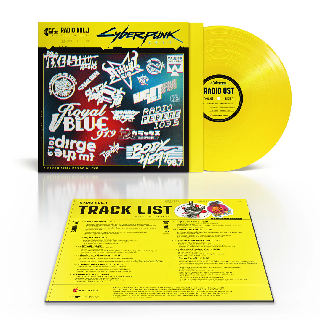 Cyberpunk 2077 Night City Radio Volume 1 - 'Opaque Yellow Vinyl' - Various Artists - Image 2