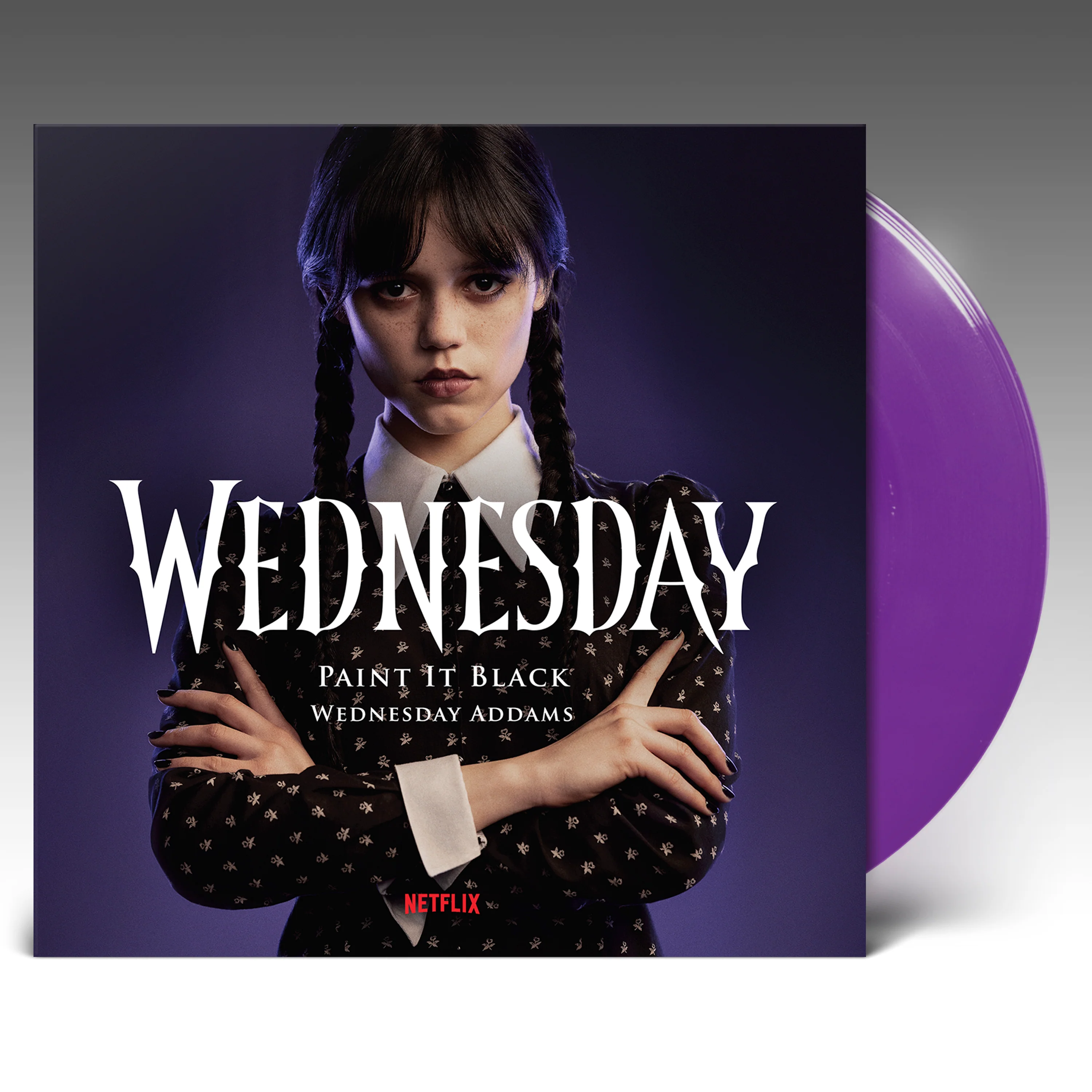 Paint It Black/Wednesday Main Theme 7" - 'Transparent Purple  Vinyl' - Danny Elfman