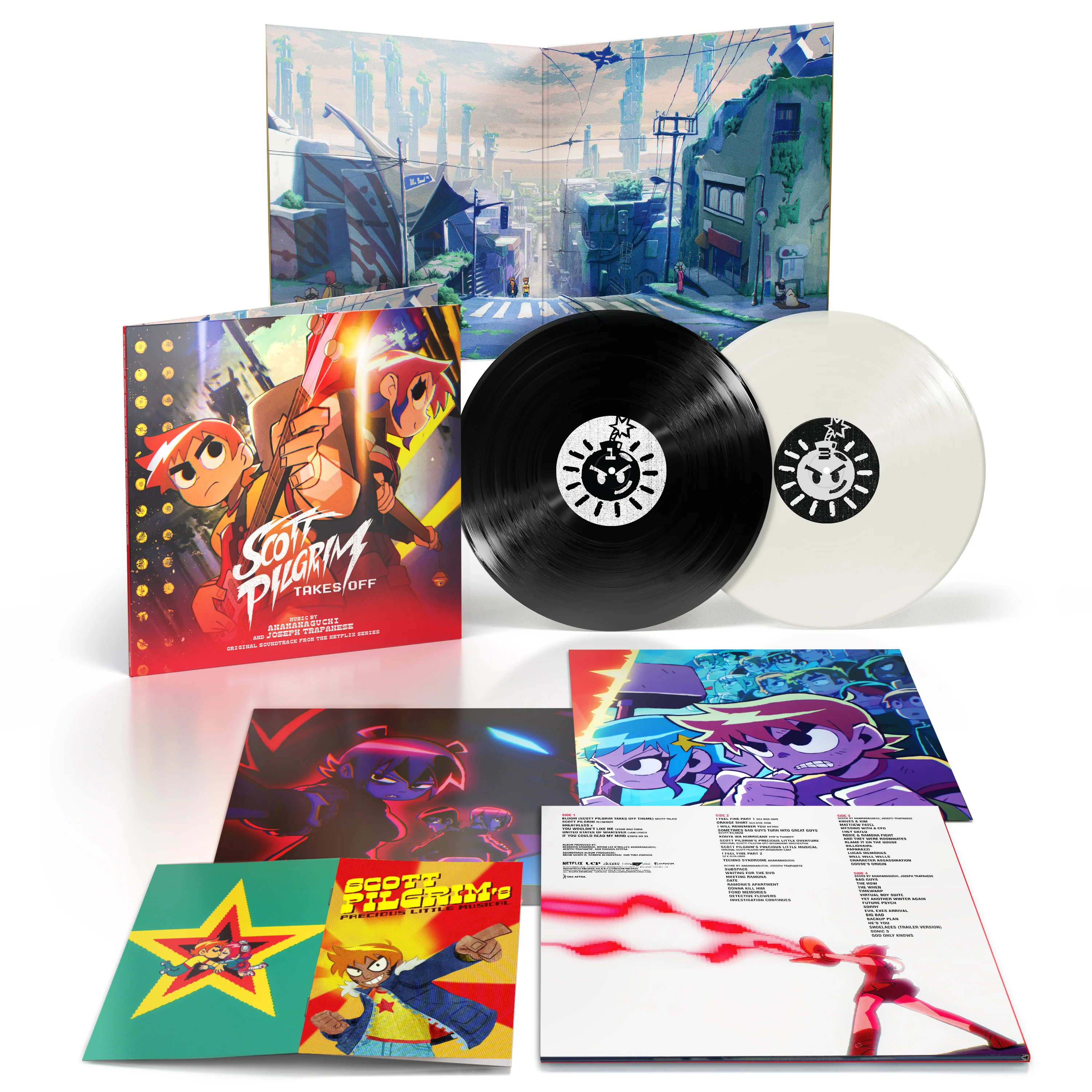 Scott Pilgrim Takes Off (Original Soundtrack From The Netflix Series) - 2 x LP 'Black Vinyl & White Vinyl' - Anamanaguchi and Joseph Trapanese - Image 2