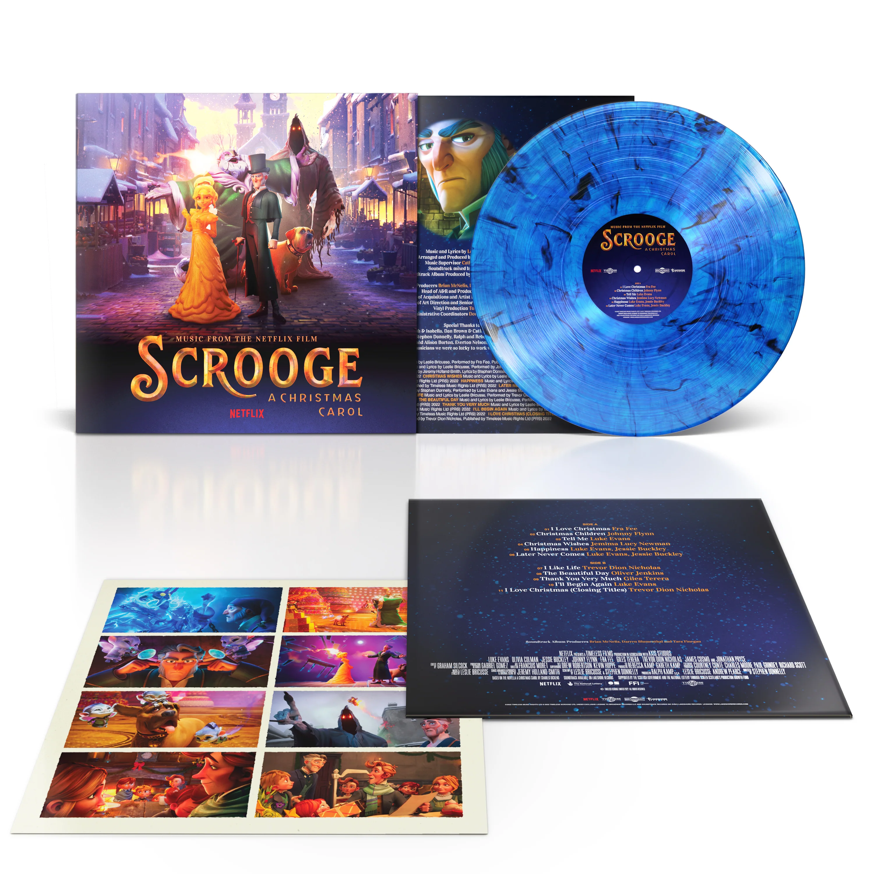 Scrooge: A Christmas Carol (Music From The Netflix Film) - 'Blue W /Black Smoke' Vinyl - Various Artists - Image 2