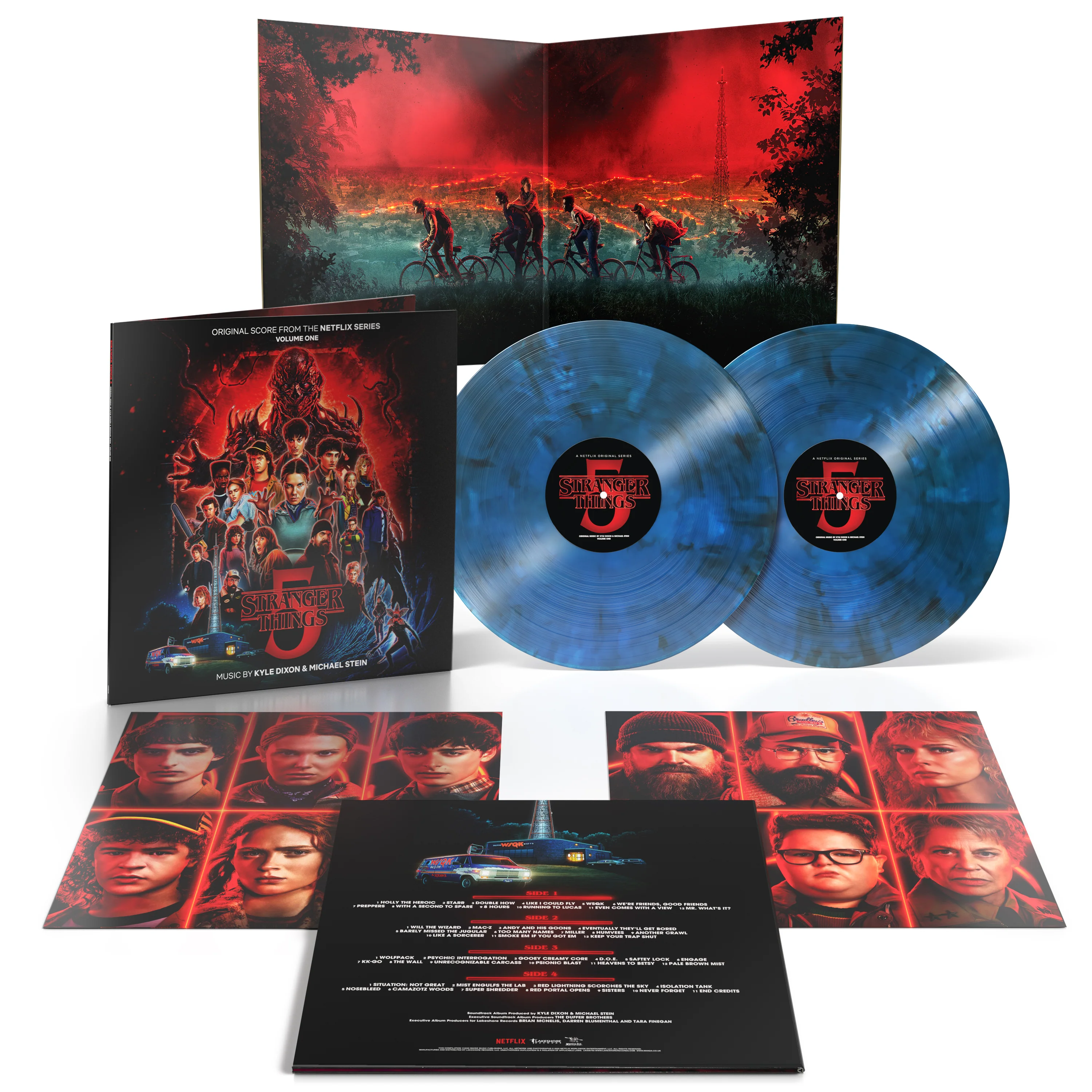Stranger Things 5 (Original Score From The Netflix Series) Volume 1 - 2 x “Upside Down” Blue Smoke Colored Vinyl - Image 2