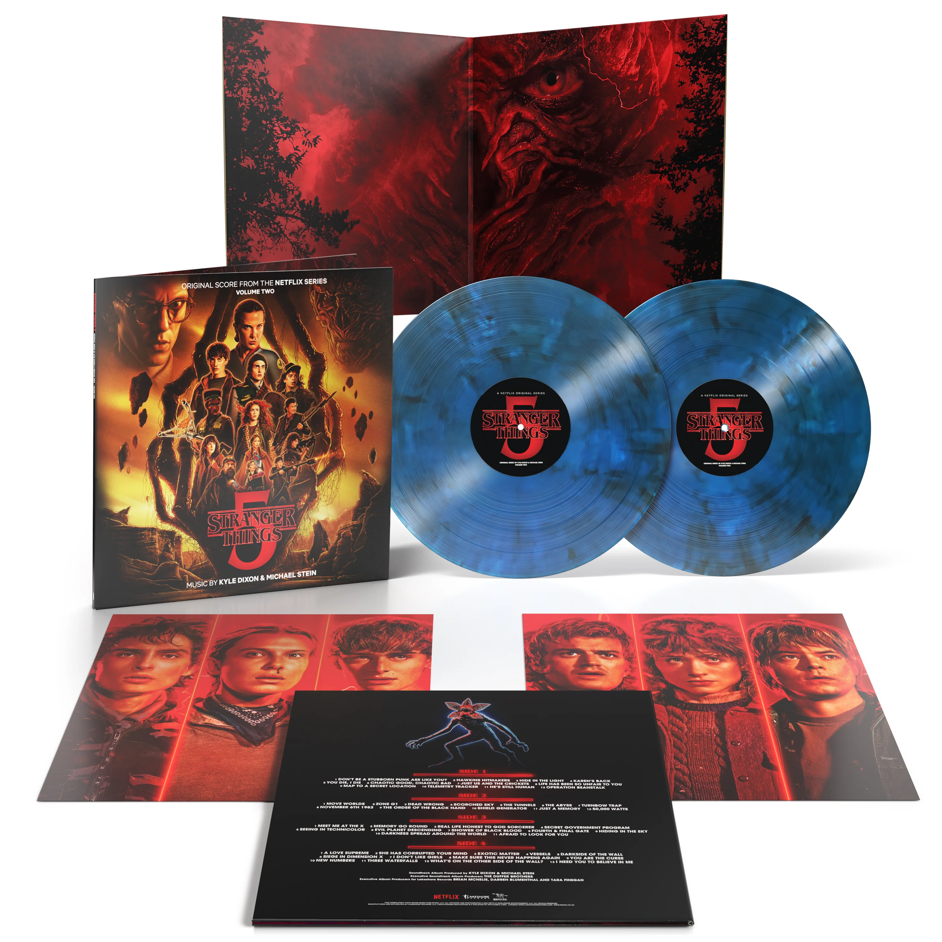 Stranger Things 5 (Original Score From The Netflix Series) Volume 2 - 2 x “Upside Down” Blue Smoke Colored Vinyl - Image 2