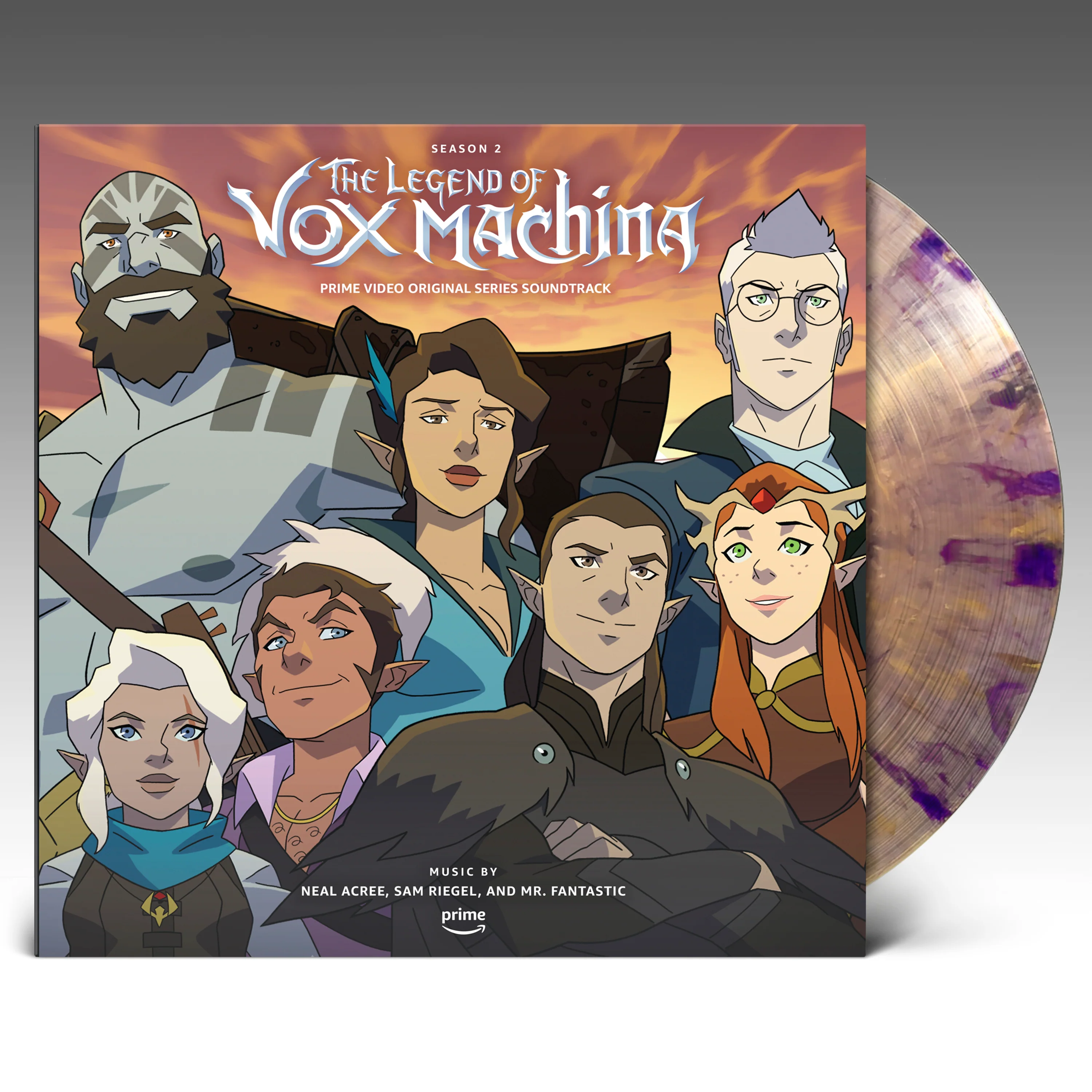 The Legend Of Vox Machina Season 2 (Prime Video Original Series Soundtrack) '2 x Purple & Gold Colored Vinyl' - Neal Acree, Sam Riegel & Mr. Fantastic