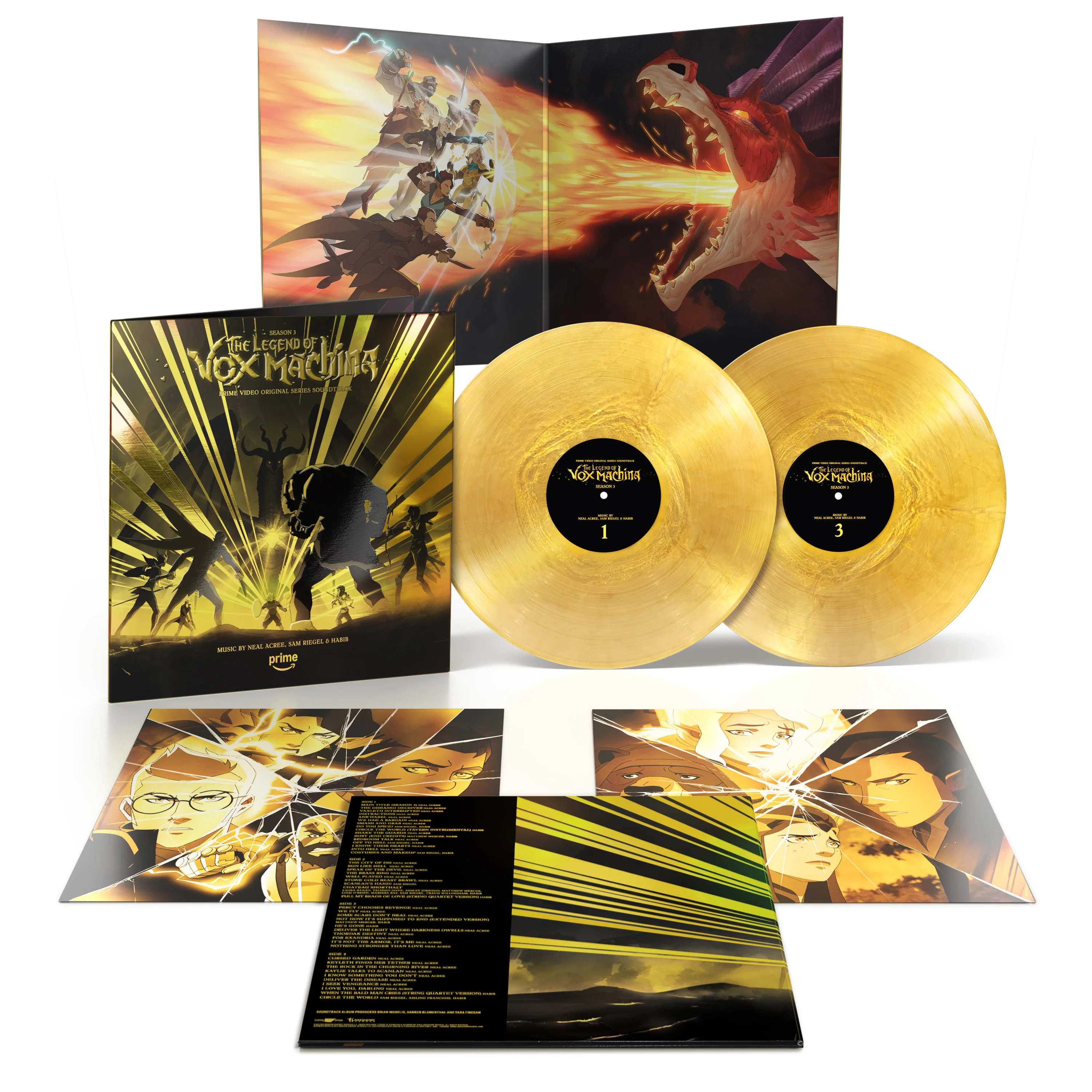 The Legend Of Vox Machina Season 3 (Prime Video Series Soundtrack) '2 x Metallic Gold Colored Vinyl' - Neal Acree, Sam Riegel & Mr. Fantastic - Image 2