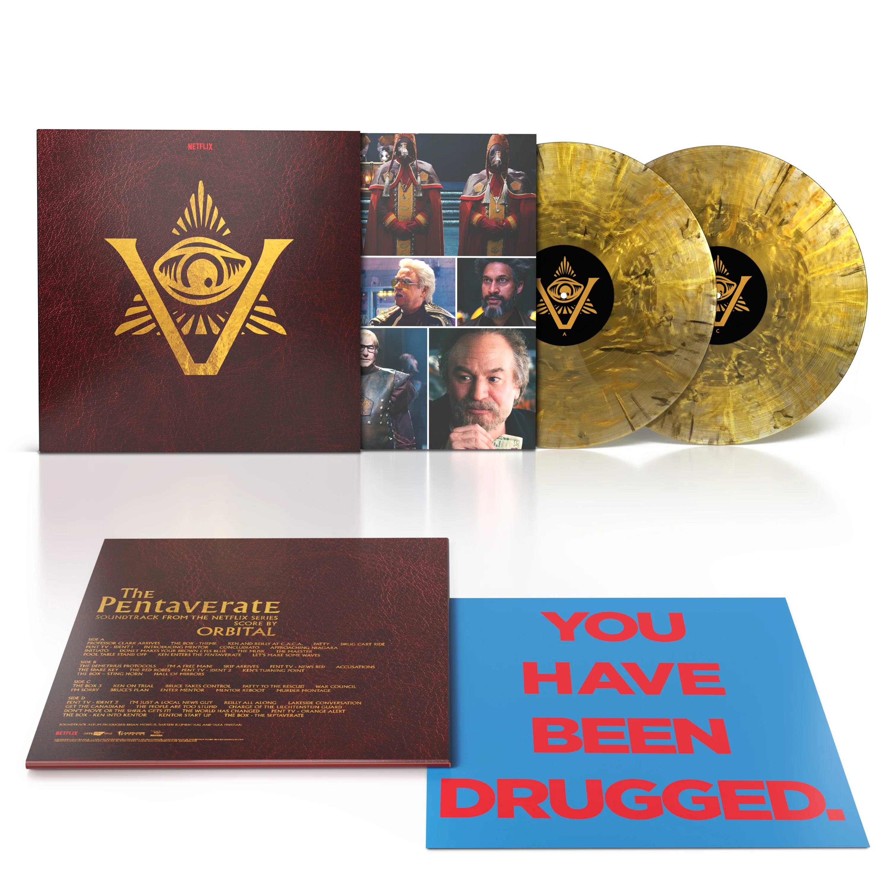 The Pentaverate (Soundtrack From The Netflix Series) - 2 x 'Metallic Gold W /Black Smoke' Vinyl - Orbital - Image 2